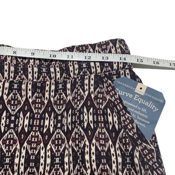 Democracy Skyrise Pull On Printed Frayed Hem Cropped Pants N0305 - Picture 4 of 9